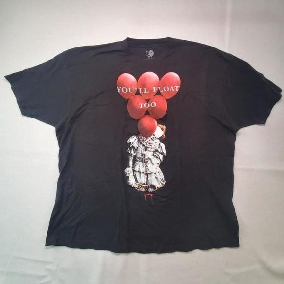IT Other - Pennywise IT Clown  Balloons Youll Float Too Shirt Sz 3XL Black Stephen King Tee